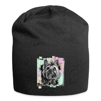 Yorkshire Terrier Yorkie - Jersey Beanie - black - Front