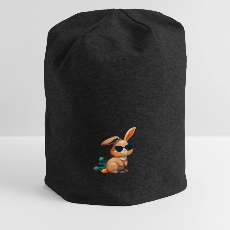 Easter Bunny Face Easter Bunny Rabbit Easter Jersey Beanie