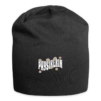 Physik niedliche Blumen Physikerin - Jersey-Beanie - Schwarz - Vorne