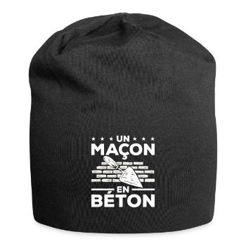 Un Maçon En Béton Maçonnerie - Bonnet en jersey - noir - Devant