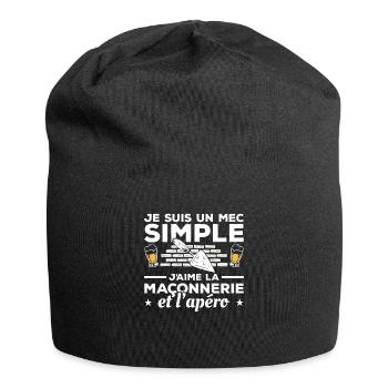 Je Suis Un Mec Simple J'aime La Maçonnerie Et - Bonnet en jersey - noir - Devant