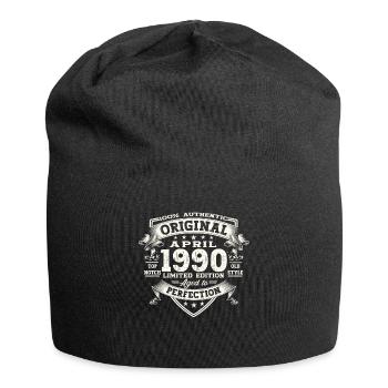 33rd birthday man April Born 1990 Original - Jersey Beanie - black - Front