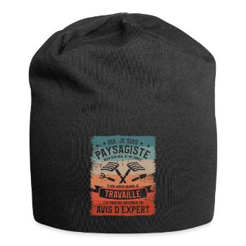 Oui Je Suis Paysagiste Bien Sûr Que Je Me Parle À - Bonnet en jersey - noir - Devant