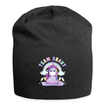 Team Braut Team Bride Junggesellinnenabschied JGA - Jersey-Beanie - Schwarz - Vorne