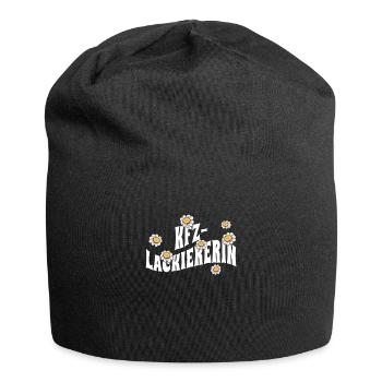 Autolackierer niedliche Blumen KFZ-Lackiererin - Jersey-Beanie - Schwarz - Vorne