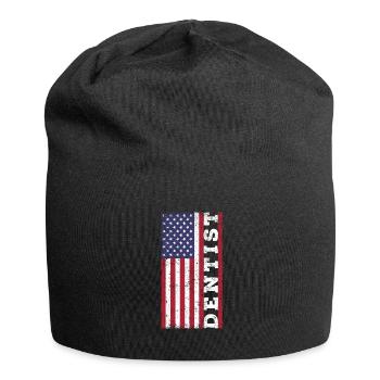 Dentiste patriotique américain - Bonnet en jersey - noir - Devant