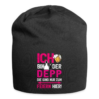 JGA T-Shirt Bräutigam Kostüm Junggesellenabschied - Jersey-Beanie - Schwarz - Vorne