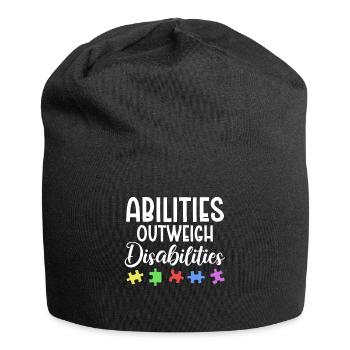 Autism awareness - abilities predominate - Jersey Beanie - black - Front