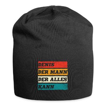 Denis Der Mann Der Alles Kann Vorname Denis - Jersey-Beanie - Schwarz - Vorne