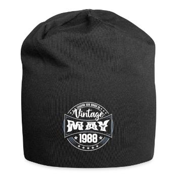 Mai 1988. Geburtstagsgeschenk Mai 1988. Mai - Jersey-Beanie - Schwarz - Vorne