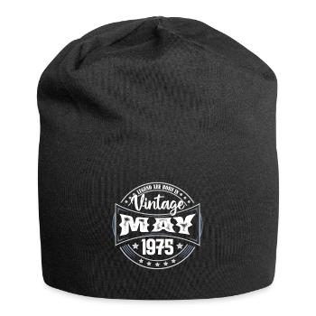 Mai 1975. Geburtstagsgeschenk Mai 1975. Mai - Jersey-Beanie - Schwarz - Vorne