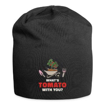 Tomate Jardinier Amoureux Drôle de Jardinier - Bonnet en jersey - noir - Devant
