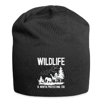 World Wildlife Day Animal Protection Wildlife - Jersey Beanie - black - Front