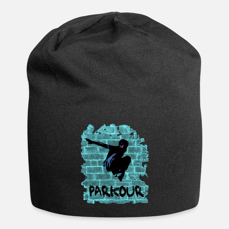 Parkour - Jersey-Beanie - Schwarz