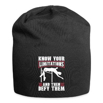 High Jump Know Your Limitations And Long Jump - Jersey Beanie - black - Front