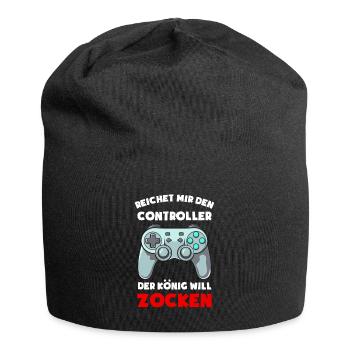 Zocken Konsole Reichet mir den Controller Gamer - Jersey-Beanie - Schwarz - Vorne