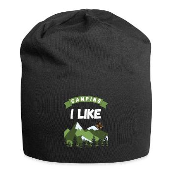 Camping que j’aime - Design - Bonnet en jersey - noir - Devant