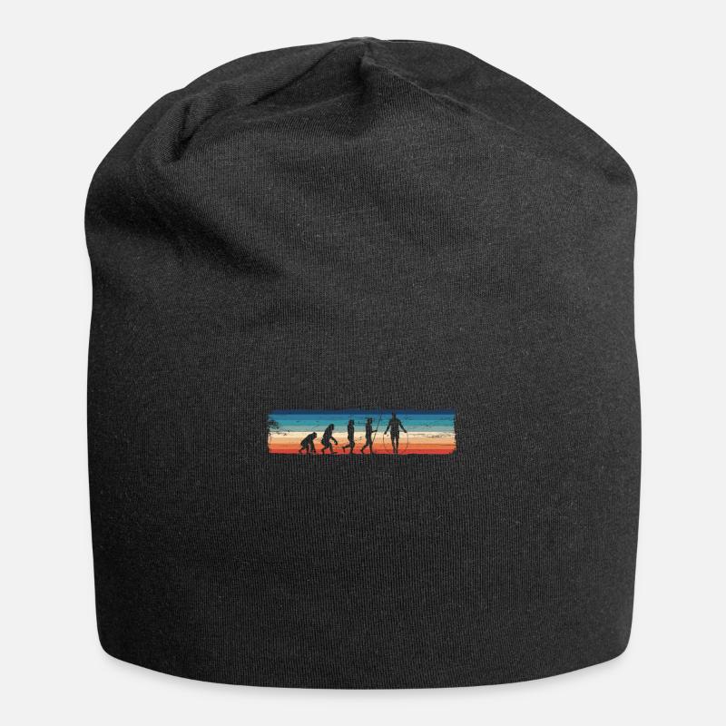 Retro Springseil Evolution - Lustiges - Jersey-Beanie - Schwarz