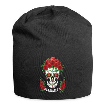 For Mom Halloween Muertos Day Of Dead Sugar Bone - Jersey Beanie - black - Front
