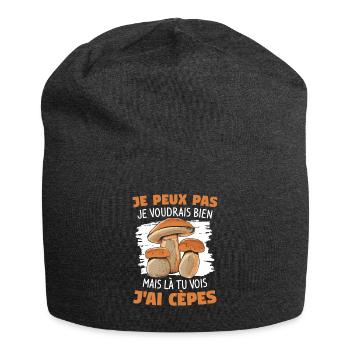 Je Peux Pas Je Voudrais Bien Mais Là Tu Vois J'ai - Bonnet en jersey - charbon - Devant