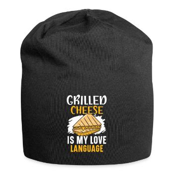 Grilled cheese is my love language Foodie Che - Jersey Beanie - black - Front