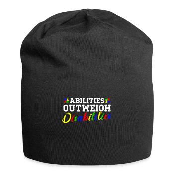 Autism awareness - abilities predominate - Jersey Beanie - black - Front
