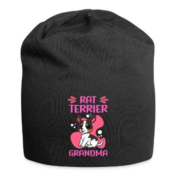 Rat Terrier Grand-mère Chien Chien Propriétaire Cadeau - Bonnet en jersey - noir - Devant