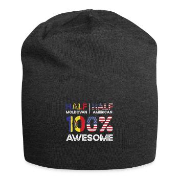 Born Moldovan Moldova American USA Citizenship - Jersey Beanie - charcoal grey - Front
