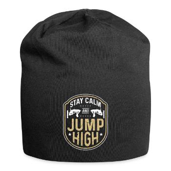 High Jump Stay Calm And Jump High Pole Vaulting - Jersey Beanie - black - Front