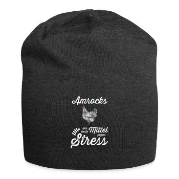 Amrock Huhn I Chicken Geflügel Motiv für - Jersey-Beanie - Anthrazit - Vorne