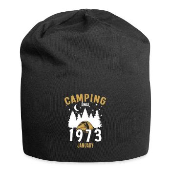 Anniversaire: Camping depuis janvier 1973 Camping - Bonnet en jersey - noir - Devant