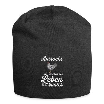 Amrock Huhn I Chicken Geflügel Motiv für - Jersey-Beanie - Anthrazit - Vorne
