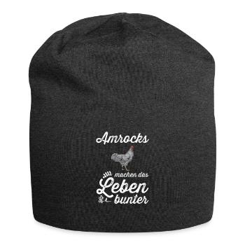 Amrock Huhn I Chicken Geflügel Motiv für - Jersey-Beanie - Anthrazit - Vorne
