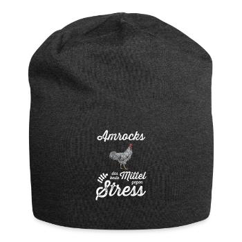 Amrock Huhn I Chicken Geflügel Motiv für - Jersey-Beanie - Anthrazit - Vorne