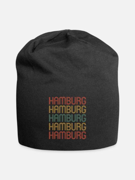 Hamburgerin Hamburger Hamburg - Jersey-Beanie - Schwarz