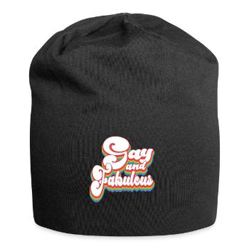 Pride Month LGBTQ - Gay and Fabulous - Jersey Beanie - black - Front