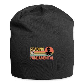 Buchliebhaber Lesefreund und Buchwurm - Jersey-Beanie - Schwarz - Vorne