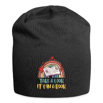 Take a look It ́s in a Book Book lover and book - Jersey Beanie - black - Front