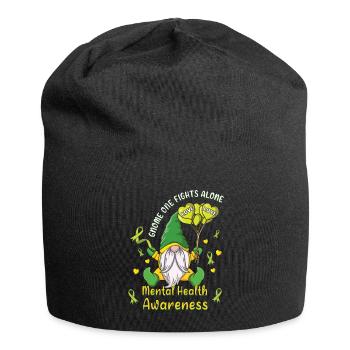 Gnomes May Green Mental Health Awareness Month - Jersey Beanie - black - Front