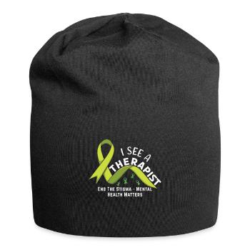 May Green End Stigma Mental Health Awareness - Jersey Beanie - black - Front