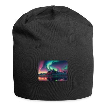 Aurora Borealis Northern Lights Northern Lights - Jersey Beanie - black - Front