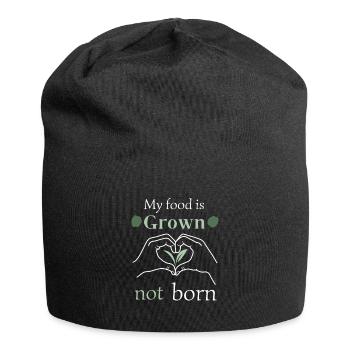 Ma nourriture est cultivée pas née - Bonnet en jersey - noir - Devant
