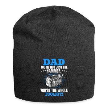 Papa you're not just awesome - Father's Day idea - Jersey Beanie - charcoal grey - Front