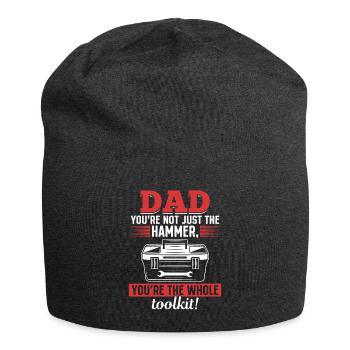 Papa you're not just awesome - Father's Day idea - Jersey Beanie - charcoal grey - Front