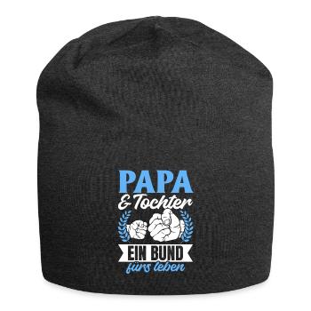 Papa & Tochter - Ein Bund fürs Leben - Vatertags - Jersey-Beanie - Anthrazit - Vorne