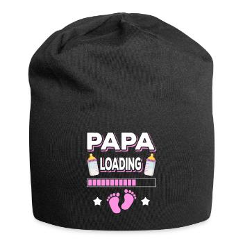 Papa Loading Father Fathers Father's Day - Jersey Beanie - black - Front