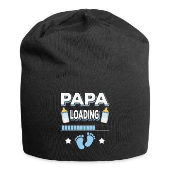 Papa Loading Father Fathers Father's Day - Jersey Beanie - black - Front