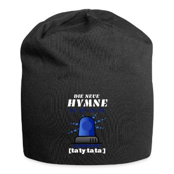 Blaulicht Sirene die neue Hymne - Jersey-Beanie - Schwarz - Vorne
