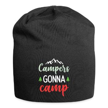 Camper auf dem Weg zum Camp - Jersey-Beanie - Schwarz - Vorne