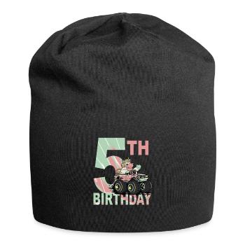 Girl's birthday 5 years I am already 5 years old - Jersey Beanie - black - Front